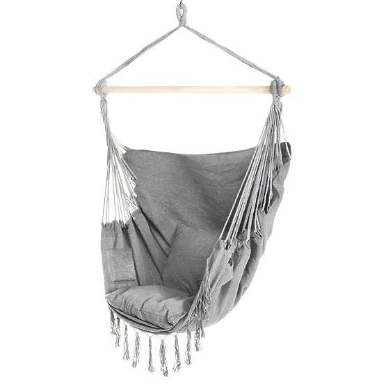 Brazylijskie krzesło wiszące BAHIO szare