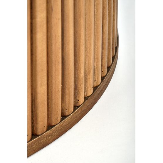 BRUNO okrągły stół, biały marmur / orzechowy (2p=1szt)