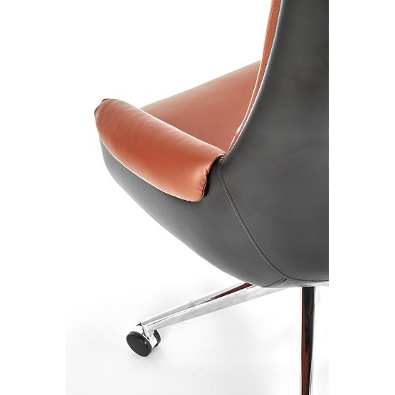 CALVANO fotel biurowy ciemny brąz / jasny brąz