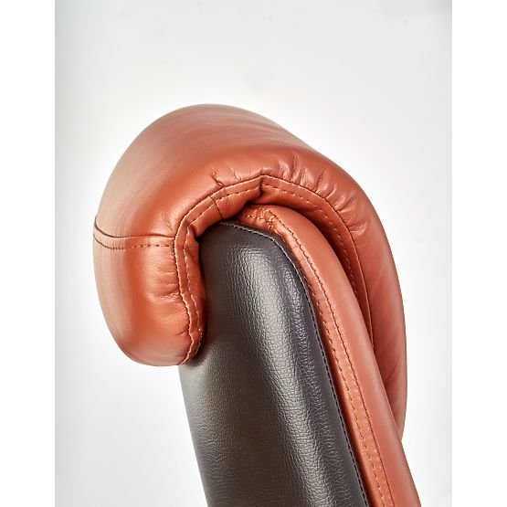 CALVANO fotel biurowy ciemny brąz / jasny brąz