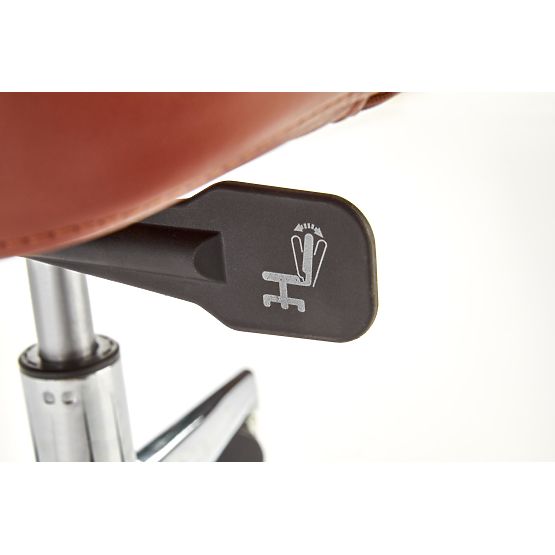 CALVANO fotel biurowy ciemny brąz / jasny brąz