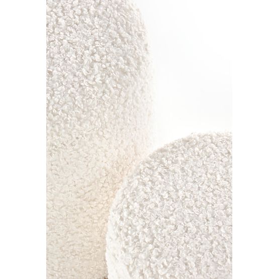 CANCUN zestaw 2 pufów, kremowy / naturalny (1p=1zestaw)