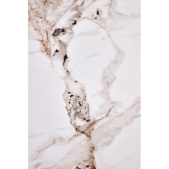 CARINA stolik konferencyjny beżowy marmur / orzech (2szt=1szt)