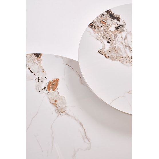 CARINA_S stolik konferencyjny beżowy marmur / orzech (2p=1szt)