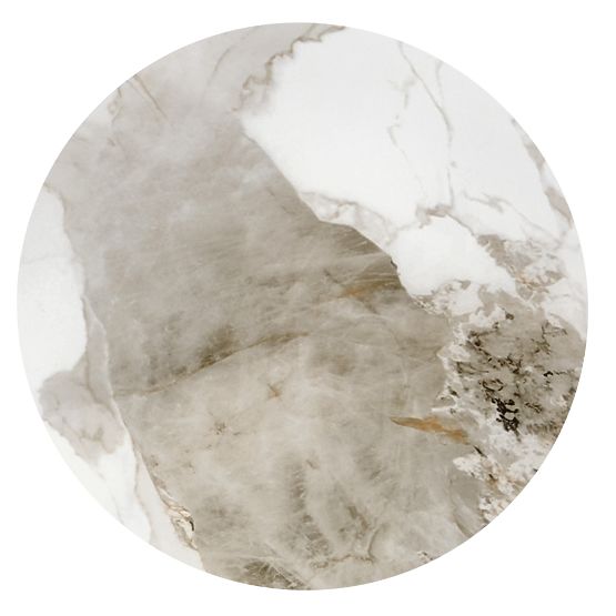 CECILIA_S stolik konferencyjny biały marmur / szary / złoty (2szt=1szt)