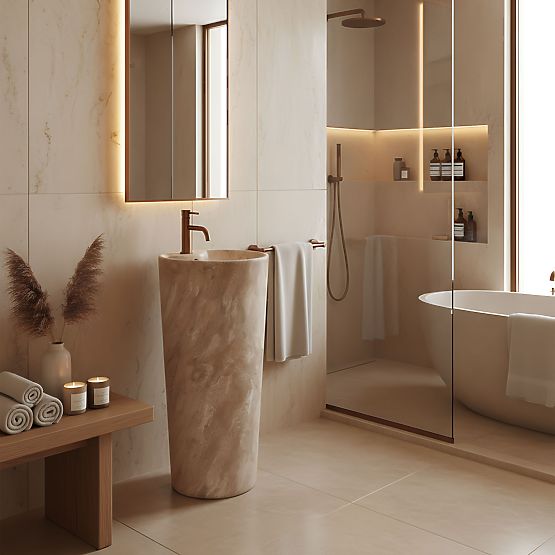 Ceramiczna Wolnostojąca Umywalka Blanka Savana Matt