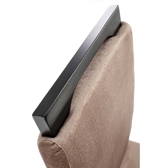 CLARION 2 krzesła czarne / tapicerka: MONOLITH 09 (ciemny brąz) (1p=2szt)