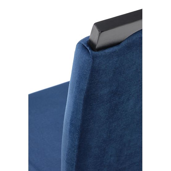 CLARION 2 krzesła czarne / tapicerka: MONOLITH 77 (ciemnoniebieska) (1p=2szt)