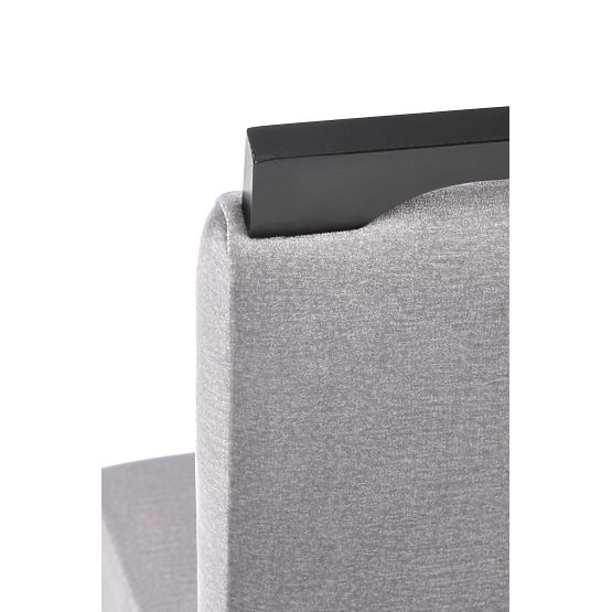 CLARION 2 krzesła czarne / tapicerka: MONOLITH 85 (popiel) (1p=2szt)