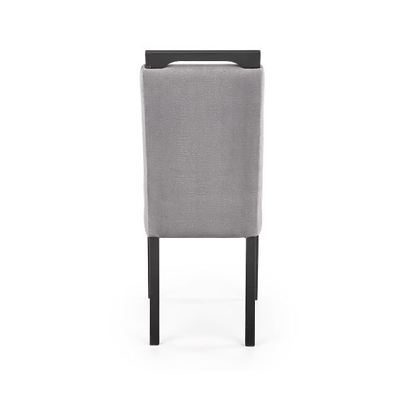 CLARION 2 krzesła czarne / tapicerka: MONOLITH 85 (popiel) (1p=2szt)