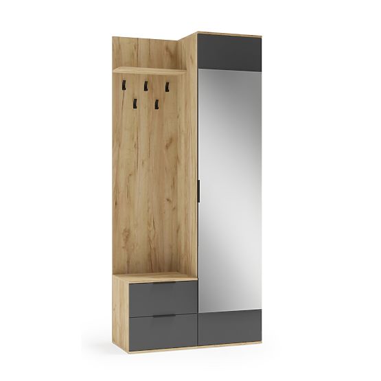 CORAL przedpokój dąb złoty / antracyt (3p=1szt)