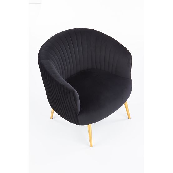 CROWN fotel relaksacyjny czarny / złoty