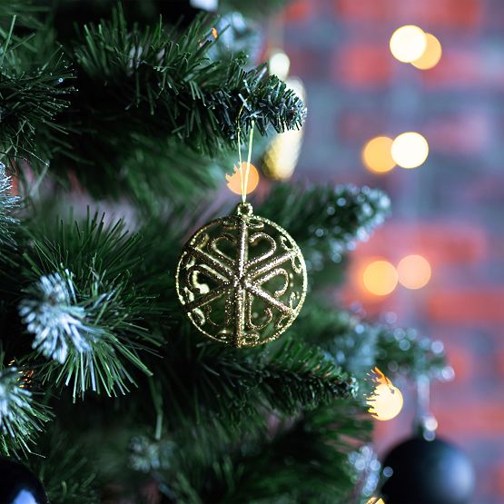 CZARNE BOMKI ŚWIĄTECZNE 100SZT KL-21X04