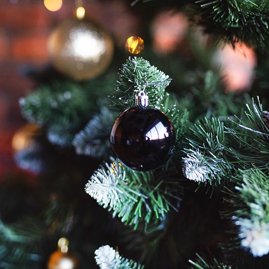 CZARNE BOMKI ŚWIĄTECZNE 100SZT KL-21X04