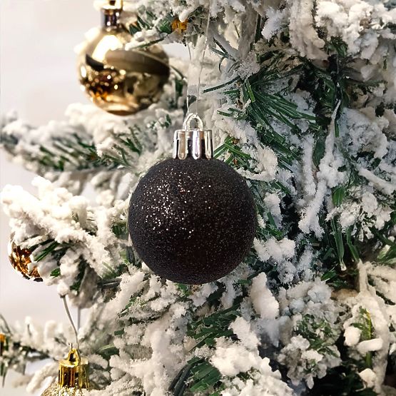 CZARNE BOMKI ŚWIĄTECZNE 34 SZT. SYSD1688-033