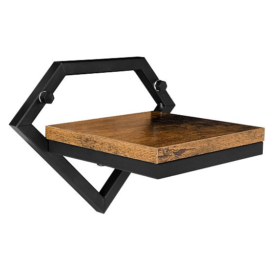 Czarny metalowy kwietnik ścienny Doron Rustic loft