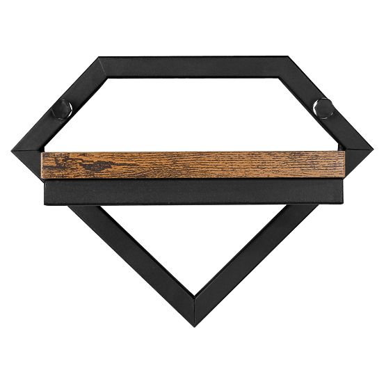 Czarny metalowy kwietnik ścienny Doron Rustic loft