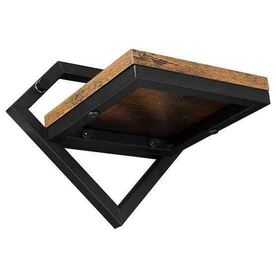 Czarny metalowy kwietnik ścienny Doron Rustic loft