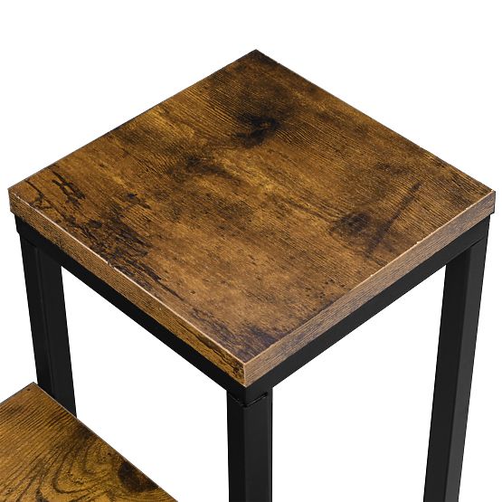 Czarny stojak na kwiaty Hazel Rustic antyczny dąb