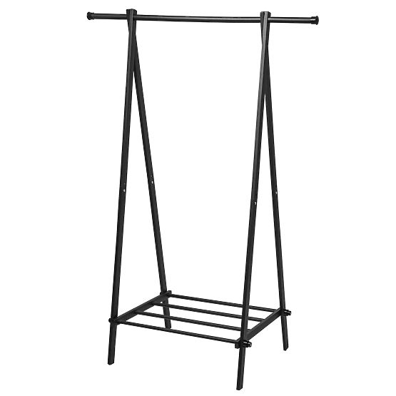 Czarny wieszak na ubrania