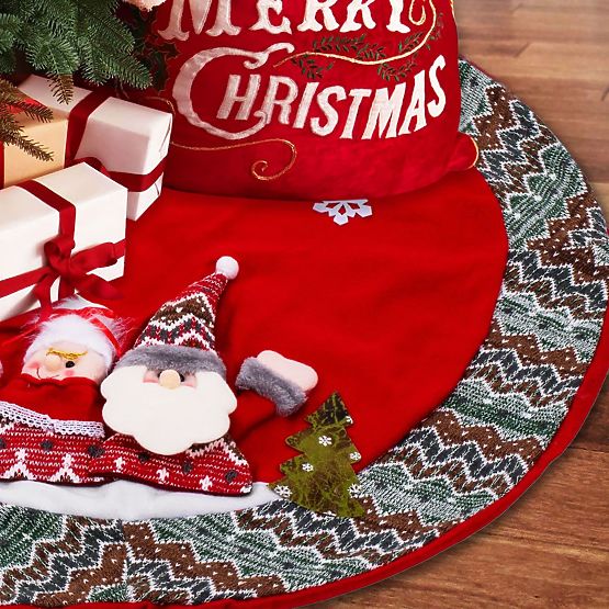 Czerwona mata pod choinkę YX22025 80 cm