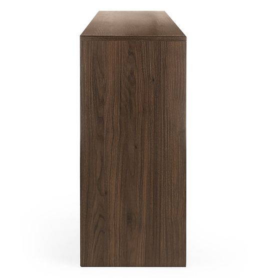 Czterodrzwiowa komoda Moku orzech villa, zaokrąglone fronty