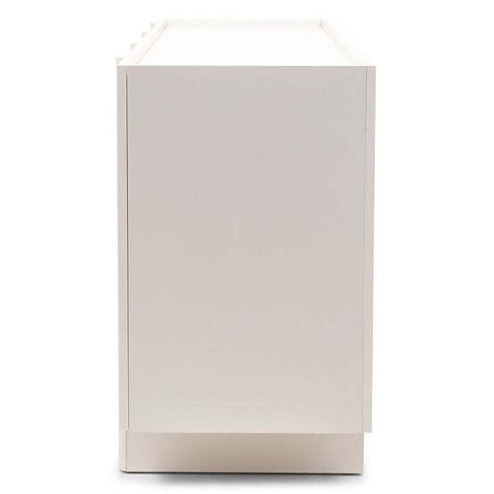 Czterodrzwiowa komoda Moss kaszmirowa, zaokrąglona