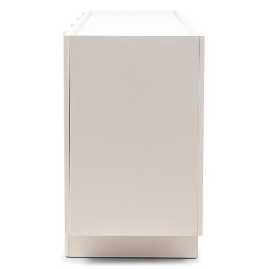 Czterodrzwiowa komoda Moss kaszmirowa, zaokrąglona