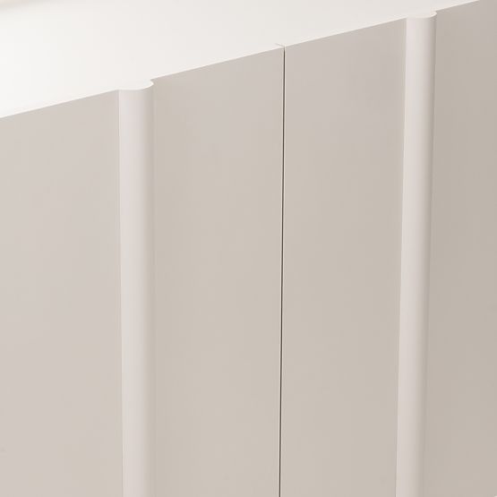 Czterodrzwiowa komoda Moss kaszmirowa, zaokrąglona