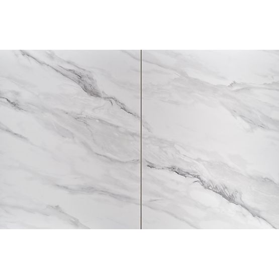 DANCAN stół rozkładany, biały marmur / szary / jasnoszary / czarny (3p=1ks)