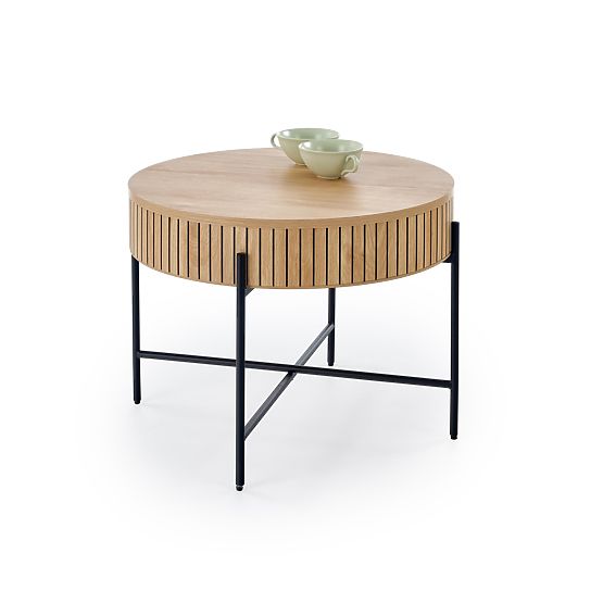 DANTE zestaw 2 ławek, naturalny / czarny (1p=1zestaw)