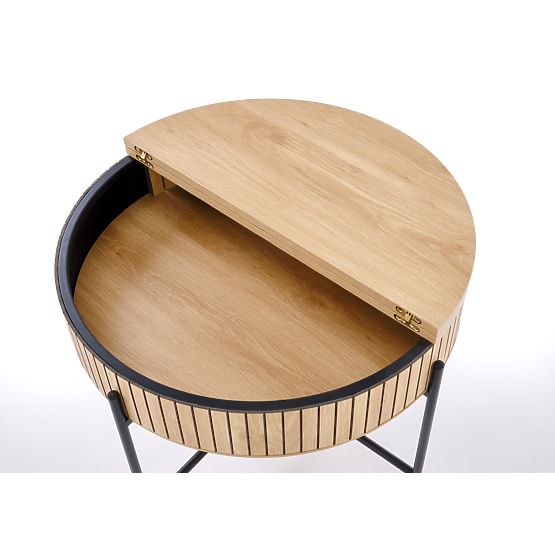 DANTE zestaw 2 ławek, naturalny / czarny (1p=1zestaw)