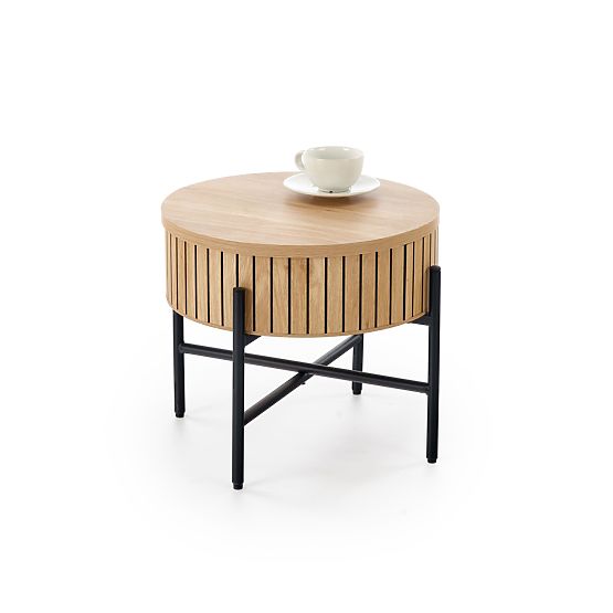 DANTE zestaw 2 ławek, naturalny / czarny (1p=1zestaw)