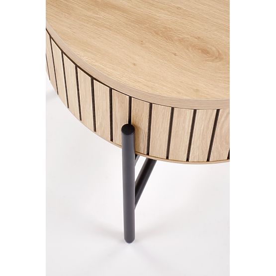 DANTE zestaw 2 ławek, naturalny / czarny (1p=1zestaw)