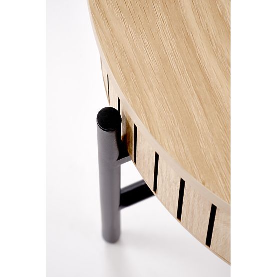 DANTE zestaw 2 ławek, naturalny / czarny (1p=1zestaw)