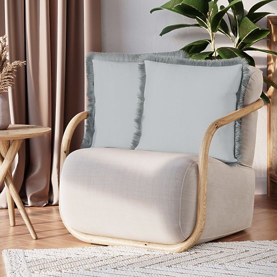 Dekoracyjna poszewka na poduszkę CLEAR szara z nadrukiem boho velvet 45x45 ameliahome