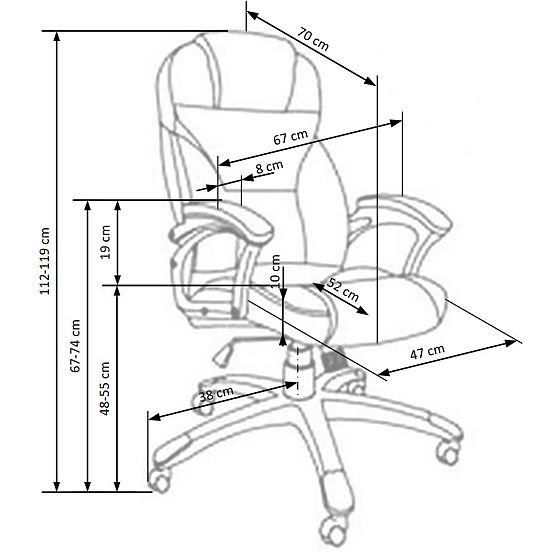 DESMOND szare krzesło biurowe