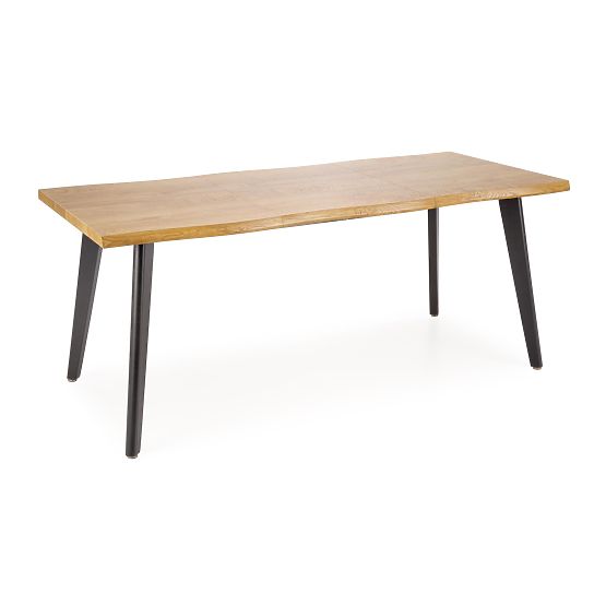 DICKSON 2 stół rozkładany 150-210/90 cm, blat - naturalny, nogi - czarne (2p=1ks)