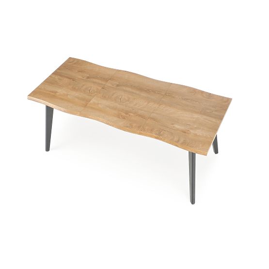 DICKSON 2 stół rozkładany 150-210/90 cm, blat - naturalny, nogi - czarne (2p=1ks)