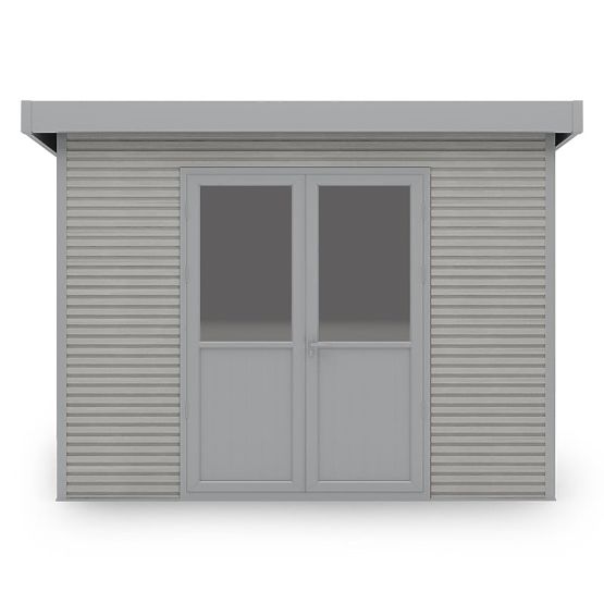 Domek ogrodowy Ardena 3x3 m 9 m², ciemnoszary, drewno kompozytowe, aluminium, łatwy montaż