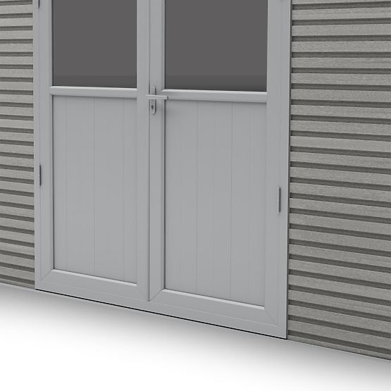 Domek ogrodowy Ardena 3x3 m 9 m², ciemnoszary, drewno kompozytowe, aluminium, łatwy montaż