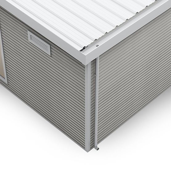 Domek ogrodowy Ardena 4x3 m 12 m², ciemnoszary, drewno kompozytowe, aluminium, łatwy montaż