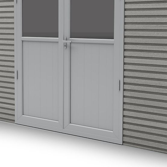 Domek ogrodowy Ardena 4x3 m 12 m², ciemnoszary, drewno kompozytowe, aluminium, łatwy montaż