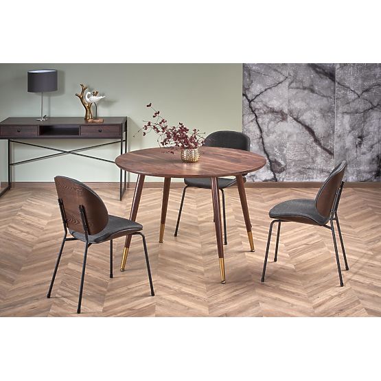 DOMENICO stół blat - orzech, nogi - orzech / złoty (2p=1szt)