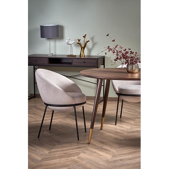 DOMENICO stół blat - orzech, nogi - orzech / złoty (2p=1szt)