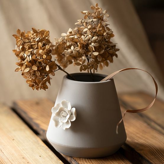 Doniczka LUSITANO kolor kremowy styl klasyczny do użytku wewnętrznego ameliahome