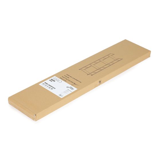 Drewniana nowoczesna półka metalowa rama LOFT 4 półki czarna