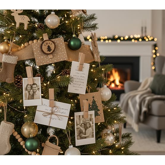 DREWNIANE KLAMRY 8 SZT. CHOINKI KL-21X11