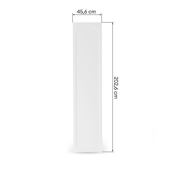 Drzwi do szafy Neroli, 45,6 cm, panel łukowy, biały, prawy