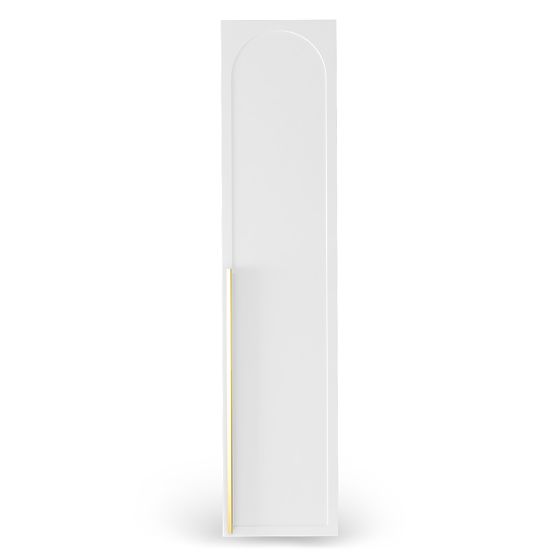 Drzwi do szafy Neroli, 45,6 cm, panel łukowy, biały, prawy